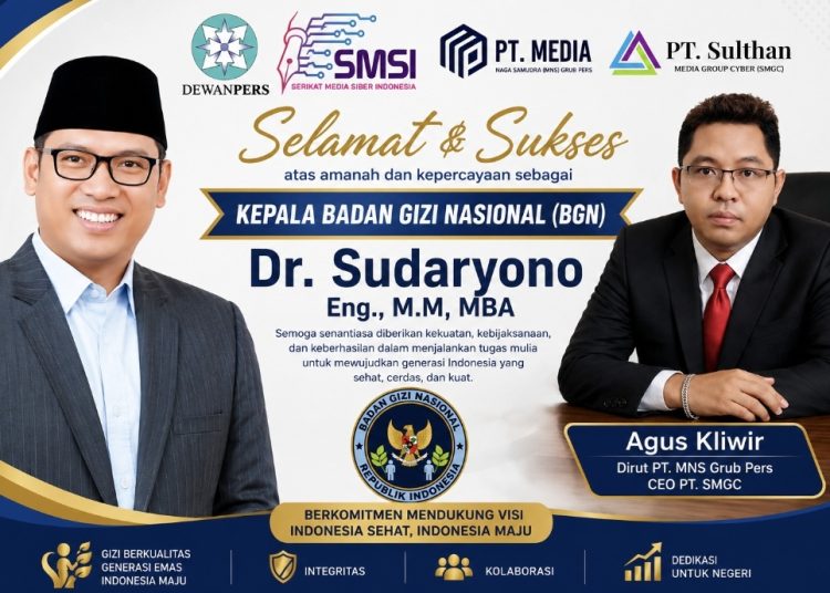 Sudaryono Jadi Kepala BGN, Agus Kliwir Ucapkan Selamat dan Sukses