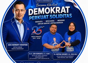 Sambut HUT ke-25 Partai Demokrat, Joni Kurnianto dan Kartina Sukawati Ajak Kader Perkuat Soliditas