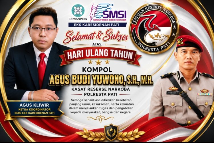 Agus Kliwir Ucapkan Selamat HUT Kasat Narkoba Polresta Pati
