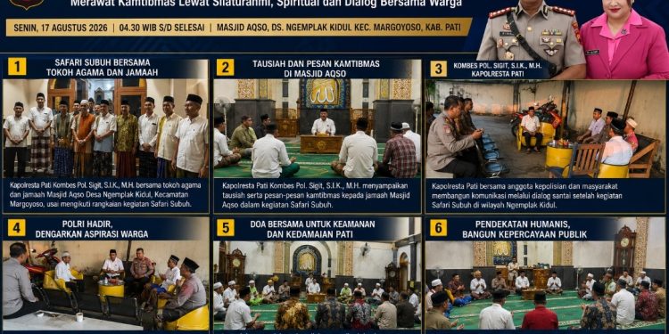 HUT RI ke 81 dan Safari Subuh , Kapolresta Pati Gandeng Tokoh Agama
