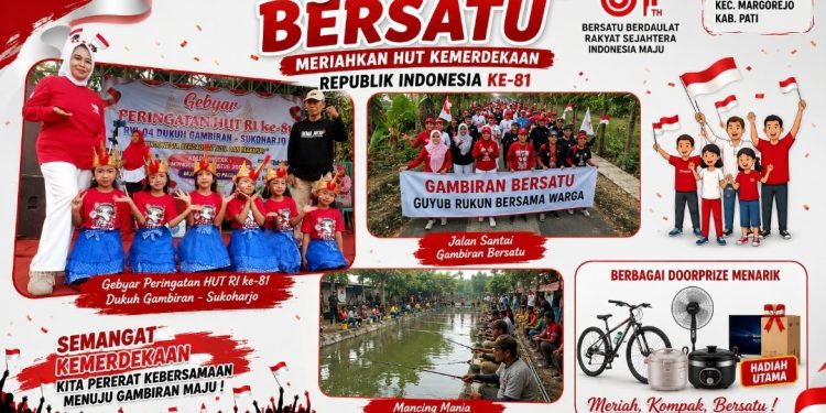 Gambiran Bersatu Kompak Rayakan HUT RI, Doorprize, Orkes Dangdut dan Mancing Mania