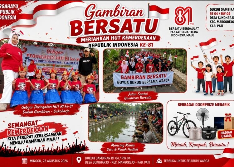 Gambiran Bersatu Kompak Rayakan HUT RI, Doorprize, Orkes Dangdut dan Mancing Mania