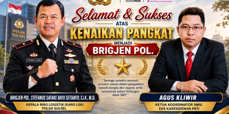 Naik Pangkat, Agus Kliwir : Brigjen Pol. Stefanus Satake Menjabat Karo Log Polda Sulsel