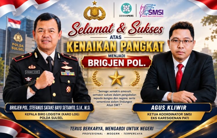 Naik Pangkat, Agus Kliwir : Brigjen Pol. Stefanus Satake Menjabat Karo Log Polda Sulsel