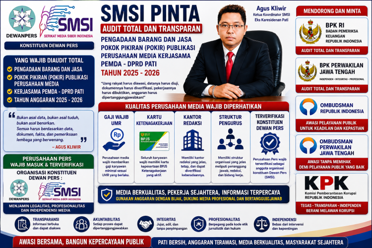 BPK, Ombudsman dan KPK Cek Data Kantor! Agus Kliwir Desak Audit Total Pengadaan & Pokir Publikasi Pati 2025 – 2026