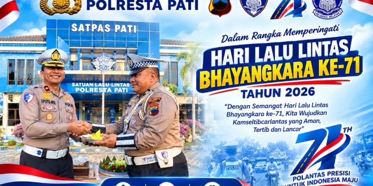 Khidmat! Satlantas Polresta Pati Peringati Hari Lalu Lintas Bhayangkara ke-71