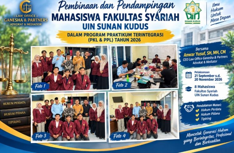 Bimbing Calon Praktisi Hukum, Law Office Ganesha & Partners Terima 8 Mahasiswa UIN Sunan Kudus