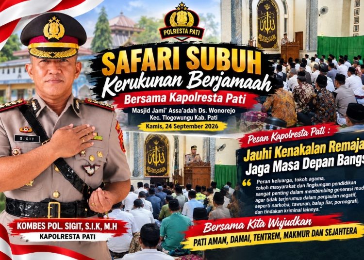 Dari Masjid Jami’ Assa’adah, Kapolresta Pati Serukan Pati Aman dan Generasi Muda Terjaga
