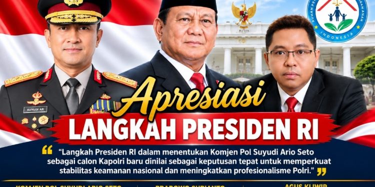 RPPAI Pusat Apresiasi Langkah Presiden RI Usulkan Komjen Pol. Suyudi Jadi Calon Kapolri