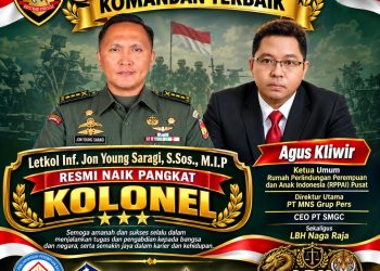 Kolonel Inf. Jon Young Saragi Naik Pangkat, Agus Kliwir : Semoga Amanah dan Selalu Dekat Rakyat