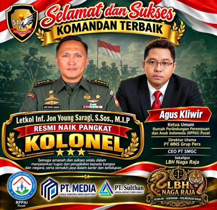 Kolonel Inf. Jon Young Saragi Naik Pangkat, Agus Kliwir : Semoga Amanah dan Selalu Dekat Rakyat