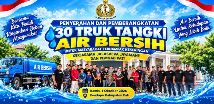 30 Truk Tangki Air Bersih, Edy Waluyo : 140 Meluncur Bantuan ke 27 Desa
