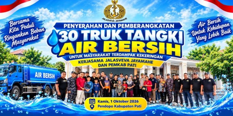 30 Truk Tangki Air Bersih, Edy Waluyo : 140 Meluncur Bantuan ke 27 Desa