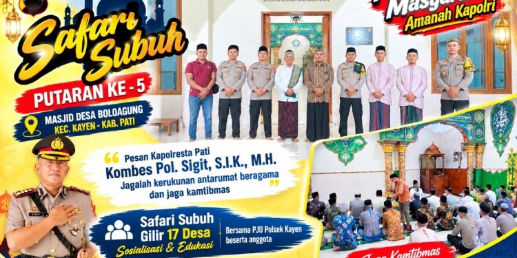 Jaga Wilayah Tetap Kondusif, Kapolsek Kayen Gencarkan Safari Subuh ke Desa-Desa