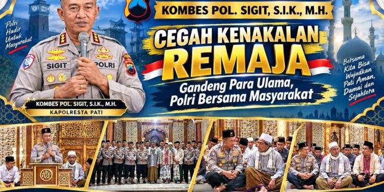 Polisi Bersama Masyarakat, Kapolresta Pati Gaungkan Pesan Damai