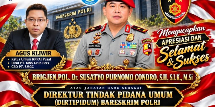 Agus Kliwir Apresiasi Brigjen Pol. Susatyo sebagai Dirtipidum Bareskrim Polri