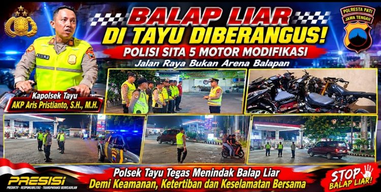 Polisi Sikat Balap Liar, 5 Motor Modifikasi Disita